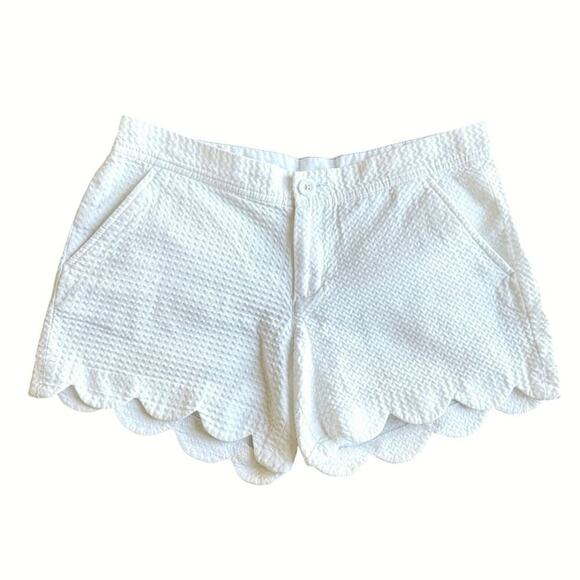 Lilly Pulitzer Buttercup Shorts White Scalloped Hem Size 2 - Picture 3 of 12